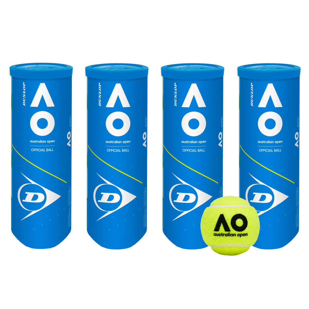 Tennis Balls Dunlop Australian Open AO (Dozen) - Padelspeed - UK padel and racket sports shop (Sports and outdoors, Tennis)