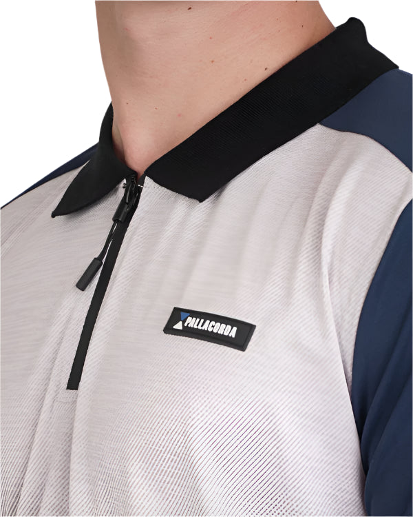 Men's Pallacorda Premium Zip Polo (White)