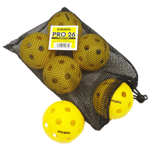 Pickleball Balls Karakal Pro 26 Indoor (Pack of 6) - Padelspeed - UK padel and racket sports shop (Sports & Outdoors)