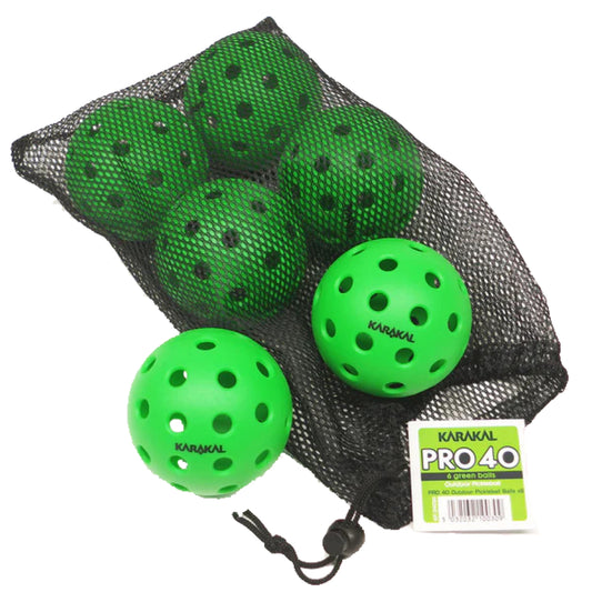 Pickleball Balls Karakal Pro 40 Outdoor (Pack of 6) - Padelspeed - UK padel and racket sports shop (Sports & Outdoors)