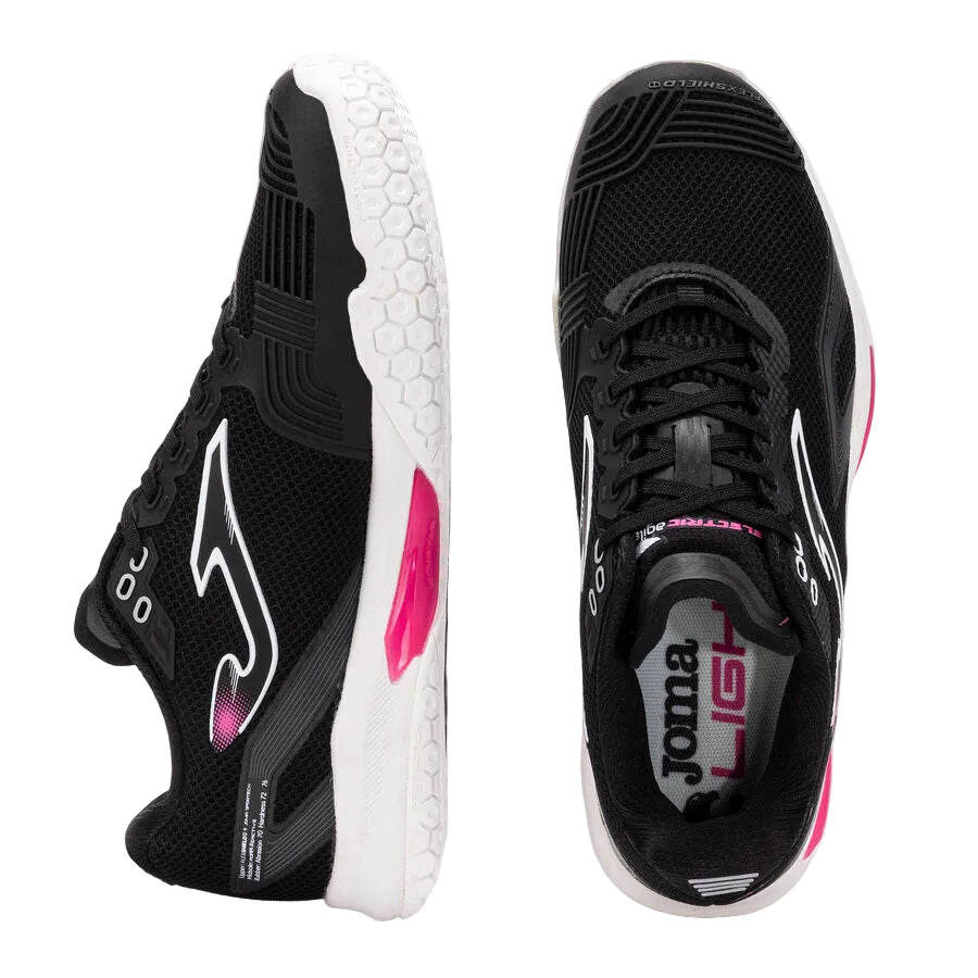 Women's Joma Electric Hard Court Tennis Shoes (Black)