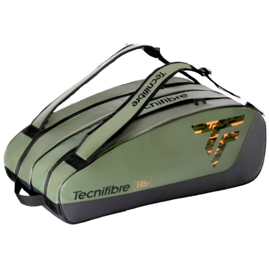 Racket Bag Tecnifibre Tour Endurance Khaki (12-Racket) - Padelspeed - UK padel and racket sports shop (Sports and outdoors, Tennis)