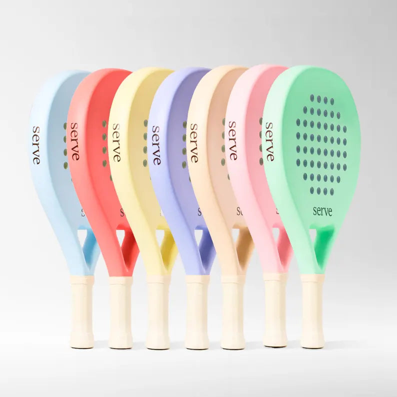 Padel Racket Serve Pastel Pink